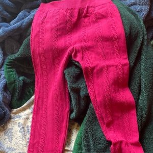 A pair of girls fleece full length leggings